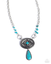 Load image into Gallery viewer, Rustic Mural - Blue (Turquoise) Necklace
