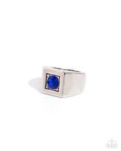 Load image into Gallery viewer, Solitaire Square - Blue Ring
