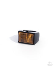Load image into Gallery viewer, Modern Meeting - Brown (Tiger's Eye Stone) Ring
