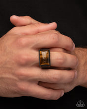 Load image into Gallery viewer, Modern Meeting - Brown (Tiger's Eye Stone) Ring

