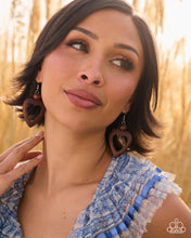 Load image into Gallery viewer, WOOD You Be My Valentine? - Brown (Wooden Heart) Earrings
