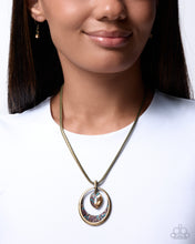 Load image into Gallery viewer, Suspended Stardust - Brass Necklace
