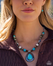 Load image into Gallery viewer, Natural Noise - Blue (Turquoise) Necklace
