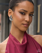 Load image into Gallery viewer, Chic Character - Silver (Smoky Teardrop) Clip-On Earrings
