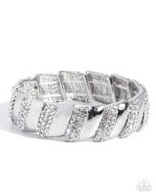 Load image into Gallery viewer, Signature Shimmer - White (Rhinestone Stretchy) Bracelet
