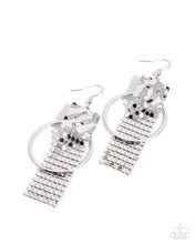 Load image into Gallery viewer, Confident Cadence - Silver Mesh-Like Fringe  (Hoop) Earring
