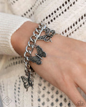 Load image into Gallery viewer, Aerial Ambience - Silver (Butterfly) Bracelet (SSF-0524)
