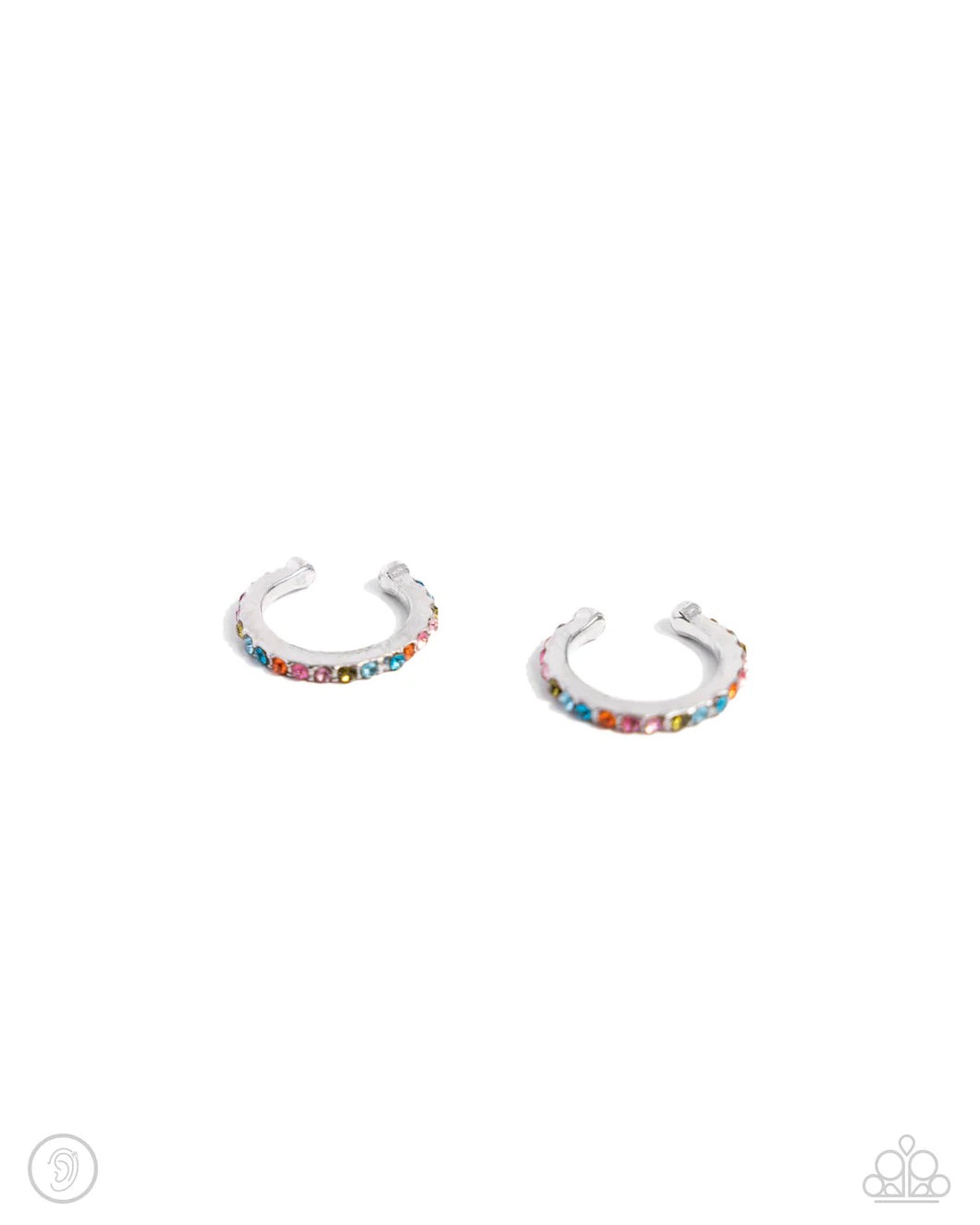 Beginning Bling - Multi (Multicolored Rhinestone) Cuff Earring