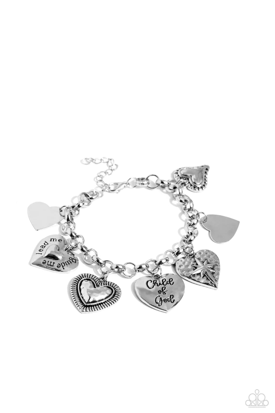 Child of God - Silver (Inspirational heart Charm) Bracelet