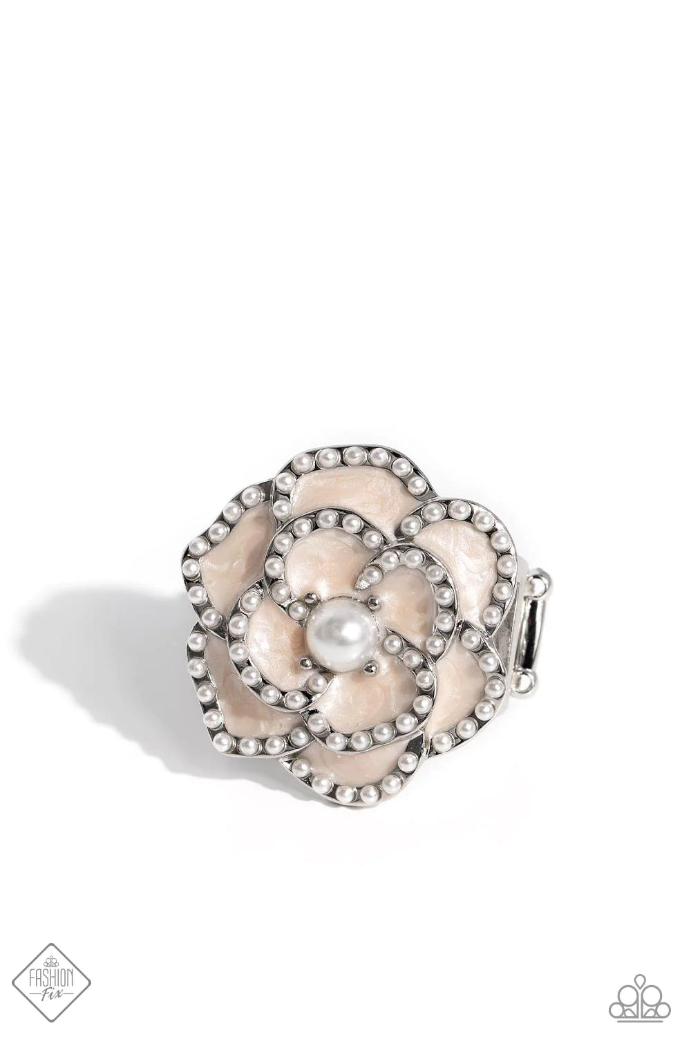 Debonair Delight - White (Pearl) Ring (FFA-0124)