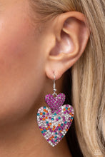 Load image into Gallery viewer, Flirting Flourish - Pink (Heart) Earring
