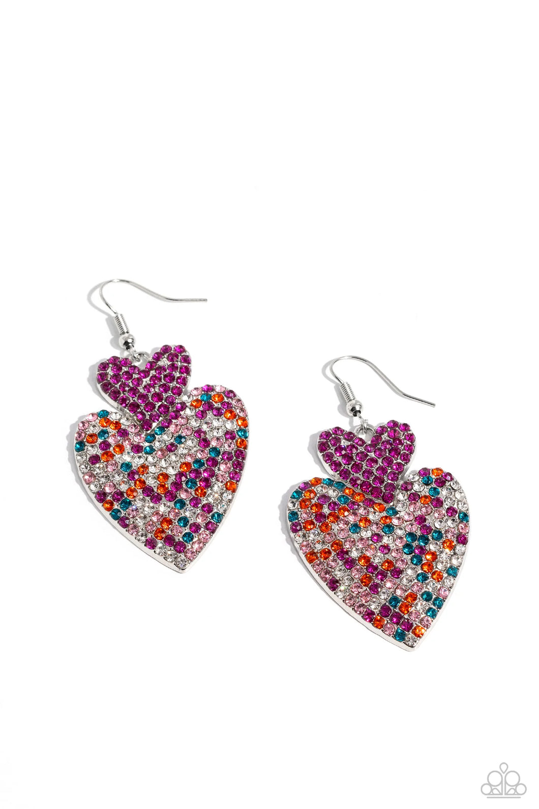 Flirting Flourish - Pink (Heart) Earring