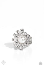Load image into Gallery viewer, Gatsby Getaway - White (Rhinestone and Pearl) Ring (FFA-1023)
