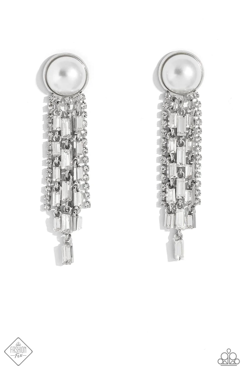 Genuinely Gatsby - White (Rhinestone and Pearl) Earring (FFA-1023)