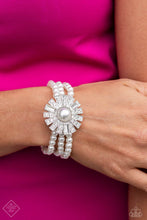 Load image into Gallery viewer, Gifted Gatsby - White (Rhinestone and Pearl) Bracelet (FFA-1023)
