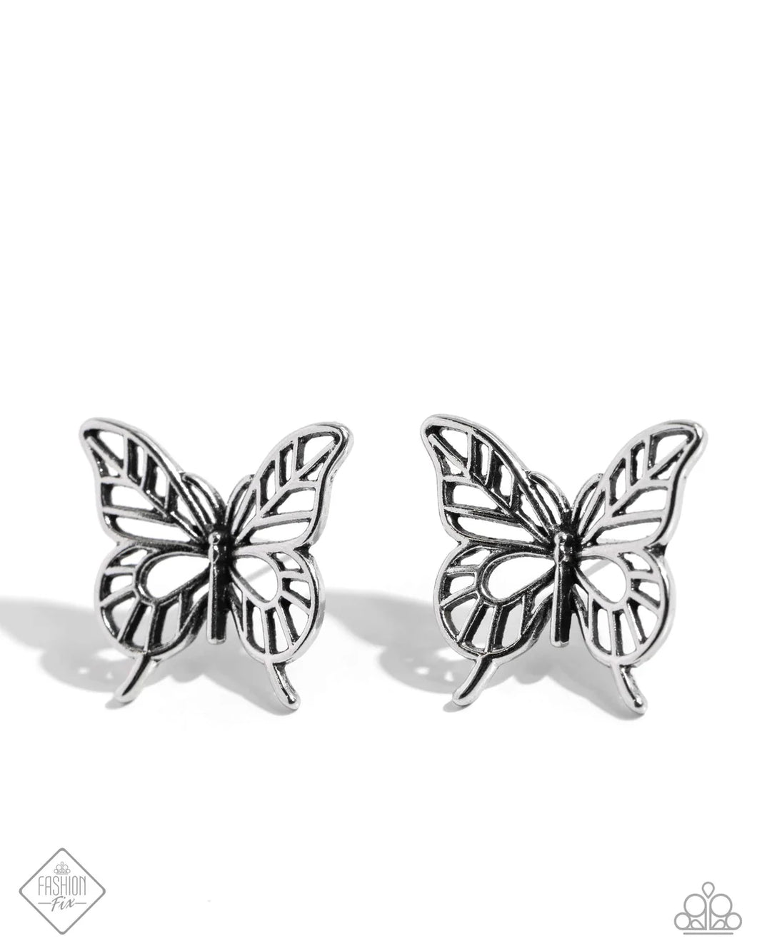 High and FLIGHTY - Silver (Butterfly) Post Earring (SSF-0524)