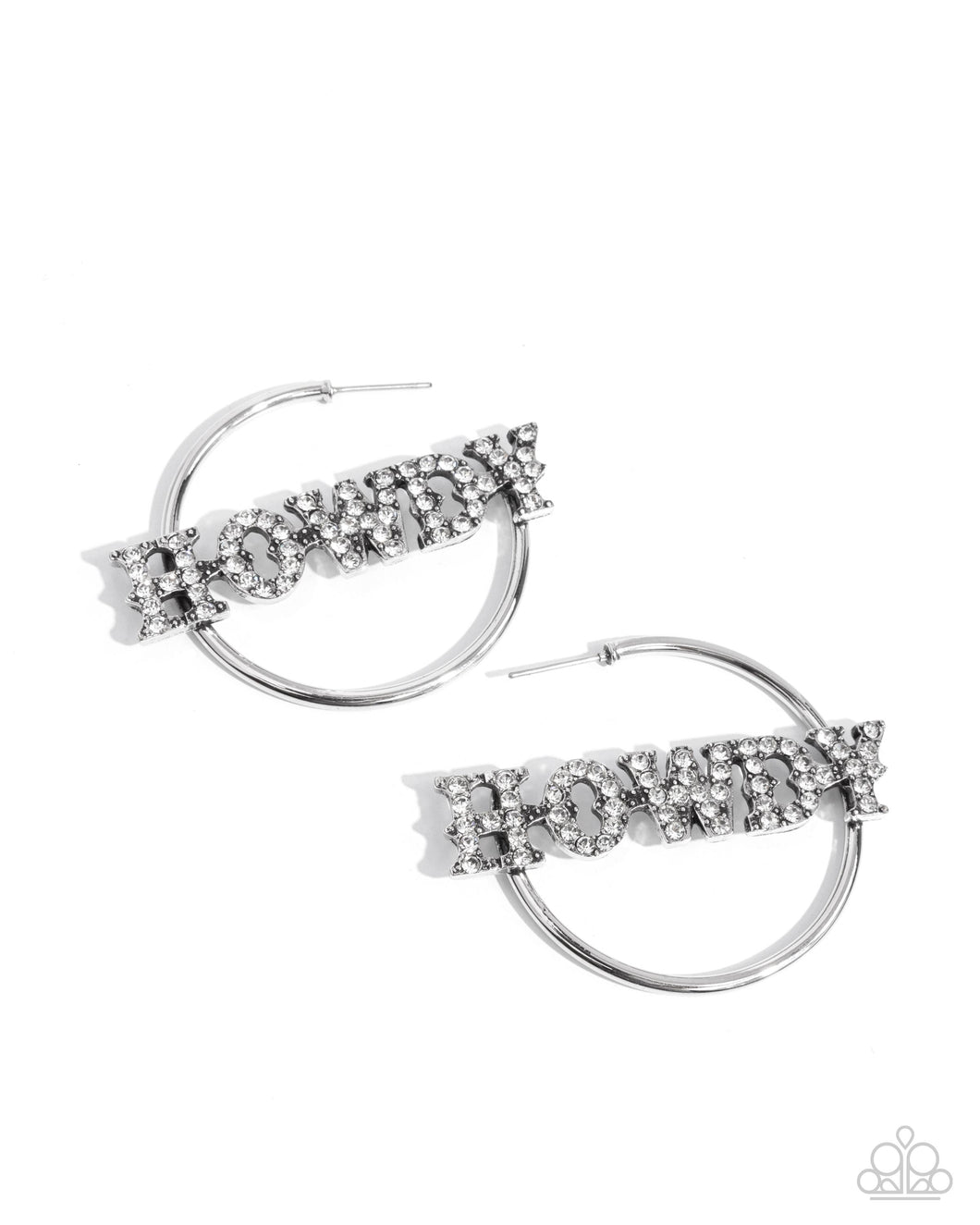 Howdy Hoedown - White Hoop Earring (LOP-0225)