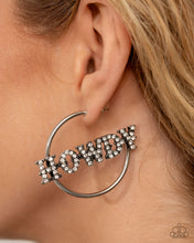 Load image into Gallery viewer, Howdy Hoedown - White Hoop Earring (LOP-0225)
