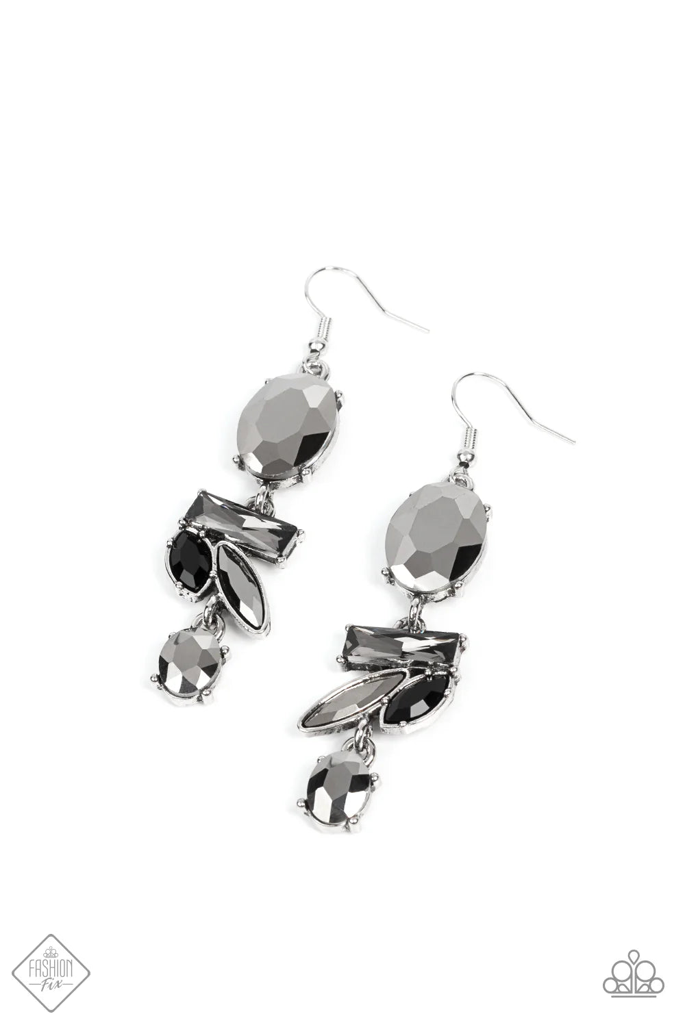 Modern Makeover - Silver (Hematite) Earring (MM-1121)