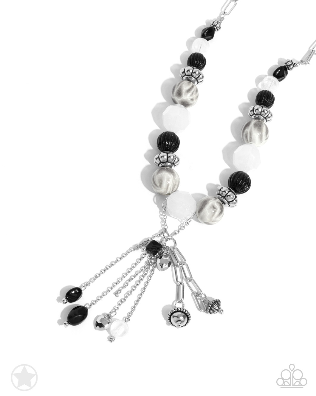 Break A Leg! - Black and White Necklace