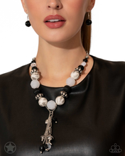 Load image into Gallery viewer, Break A Leg! - Black and White Necklace
