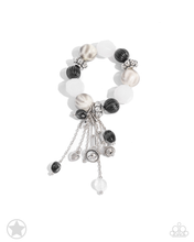 Load image into Gallery viewer, Lights! Camera! Action! Silver, Black and White Bracelet
