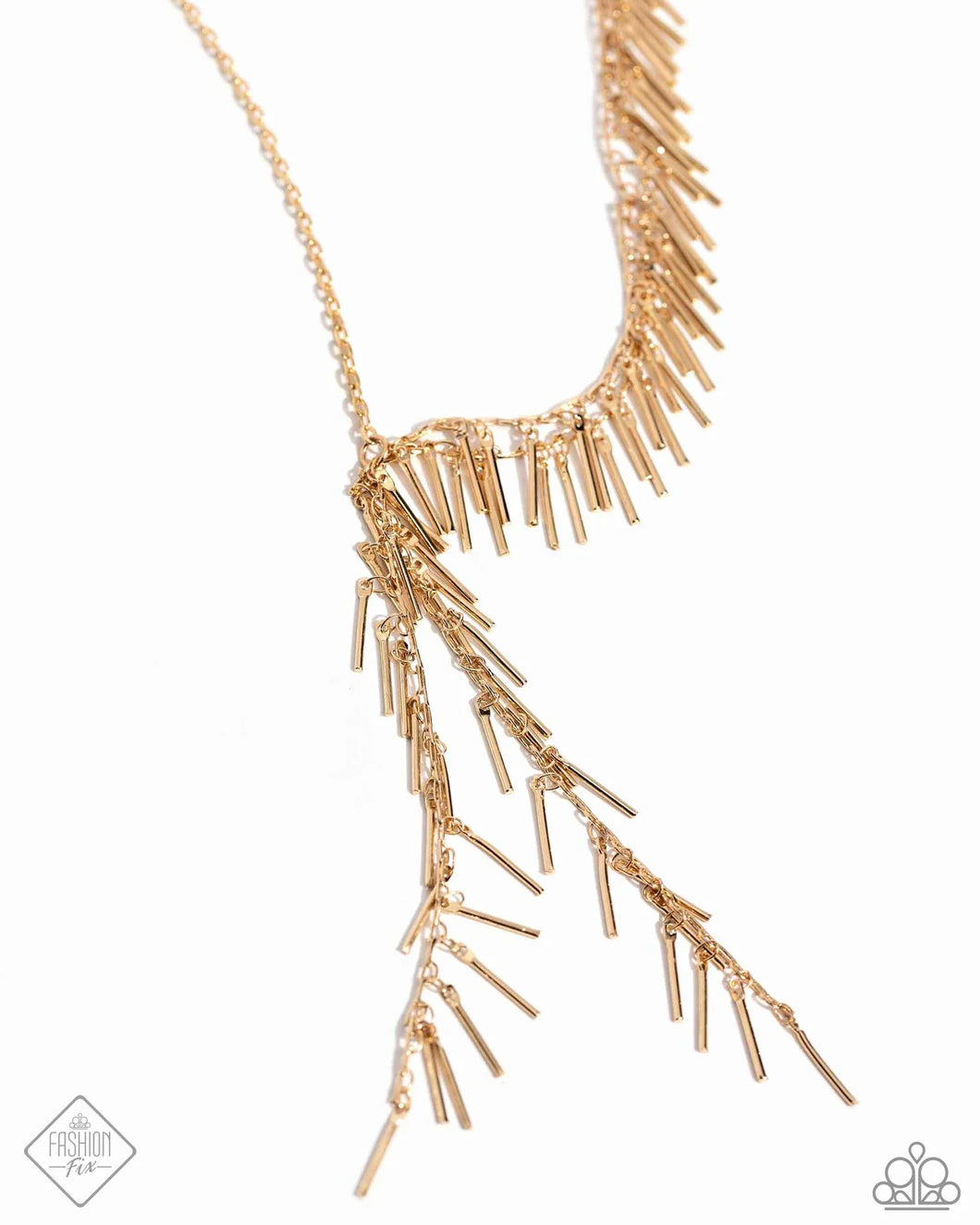 Linear Leap - Gold Necklace (MM-0524)