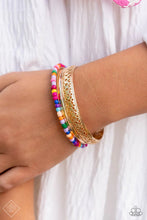 Load image into Gallery viewer, Multicolored Medley - Gold (Bangle) Bracelet (SS-1223)
