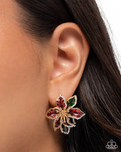 Load image into Gallery viewer, Particular Poinsettia - Red Earring
