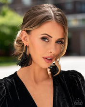 Load image into Gallery viewer, Passionate Promenade - Black Hoop Earring
