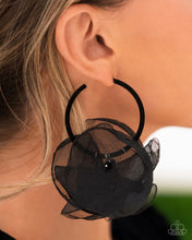 Load image into Gallery viewer, Passionate Promenade - Black Hoop Earring
