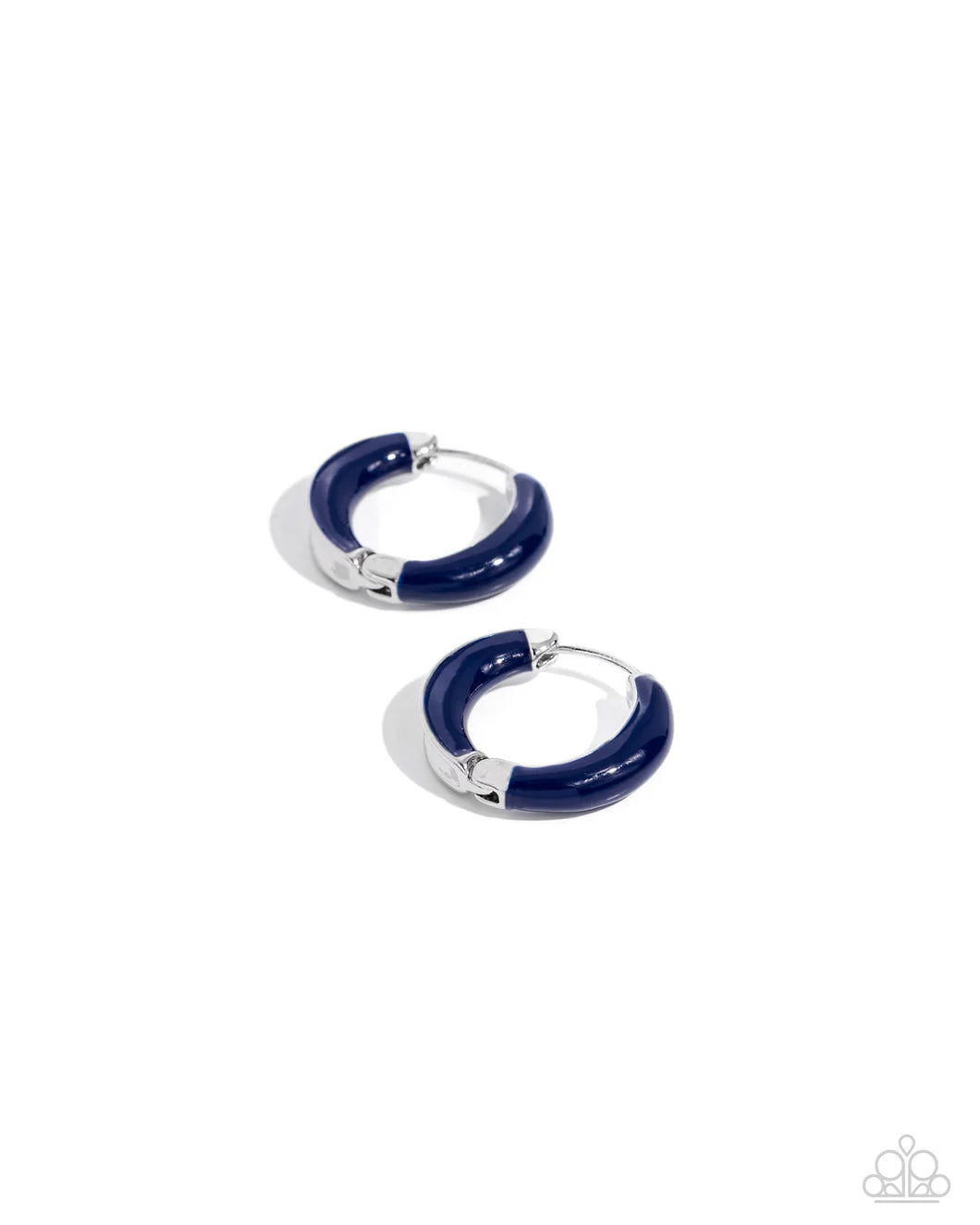 Pivoting Paint - Blue Hoop Earring