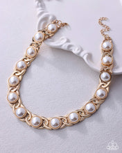 Load image into Gallery viewer, Poised Parade - Gold (White Pearl) Necklace (LOP-0926)
