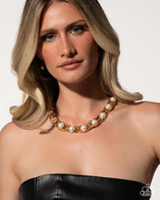 Load image into Gallery viewer, Poised Parade - Gold (White Pearl) Necklace (LOP-0926)
