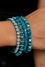 Load image into Gallery viewer, Punk Pattern - Blue (Beaded Strands) Bracelet
