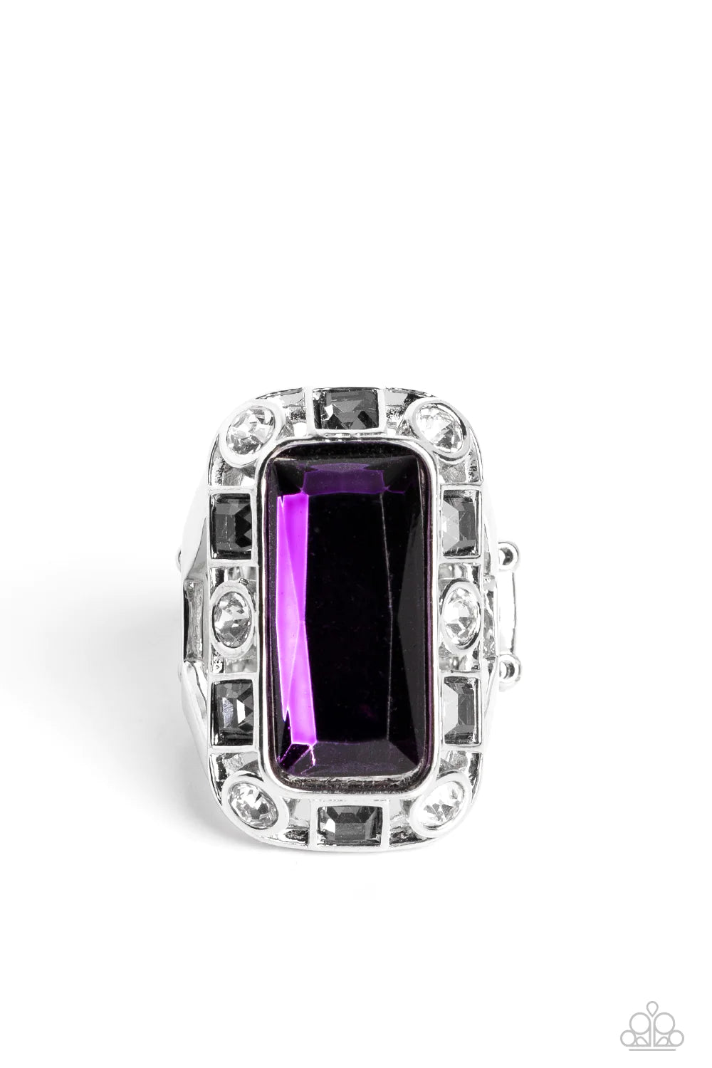 Radiant Rhinestones - Purple (Gem) Ring