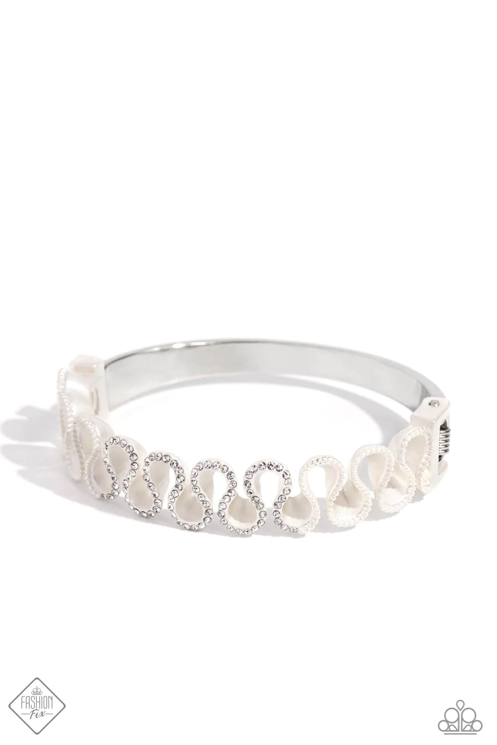 Scrunched Surety - White Bracelet (FFA-1123)