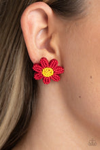 Load image into Gallery viewer, Sensational Seeds - Red (Seed Bead) Post Earring
