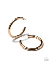 Load image into Gallery viewer, Sinuous Sheen - Gold Hoop Earrings (LOP-0326)
