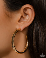 Load image into Gallery viewer, Sinuous Sheen - Gold Hoop Earrings (LOP-0326)
