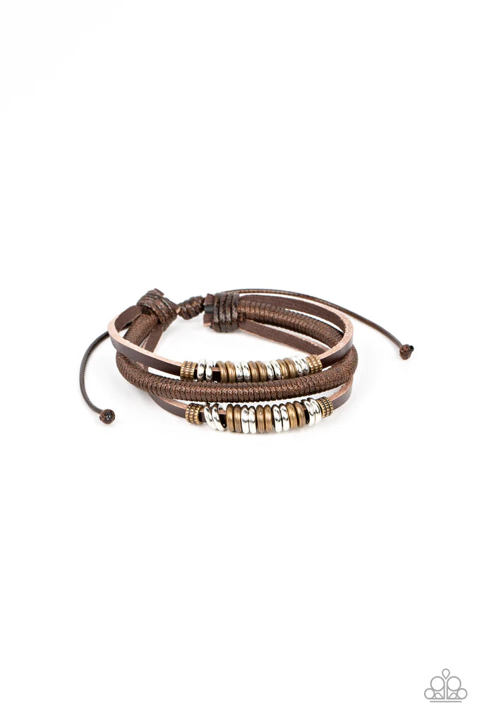 Treasure Tracker - Brown Urban Bracelet