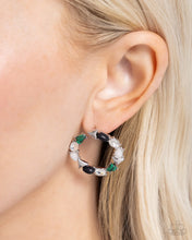 Load image into Gallery viewer, Triangular Talent - Green Post Earring
