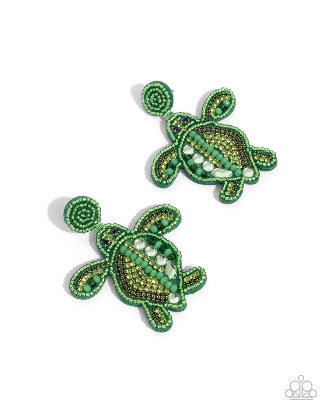 Turtle Tapestry - Green Post Earring (LOP-0525)