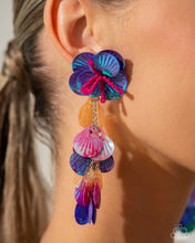 Load image into Gallery viewer, Under the Waves - Purple Post Earring (LOP-0724)
