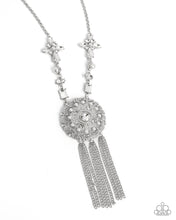 Load image into Gallery viewer, Virtuous Venture - White (Rhinestone and Pearl Pendant) Necklace (LOP-0525)
