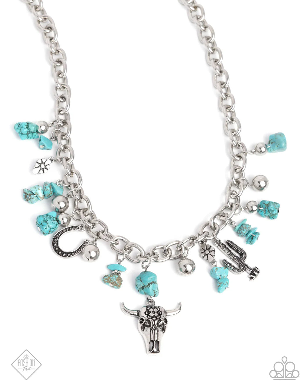 Wild West Whimsy - Blue (Turquoise) Necklace (SSF-0924)