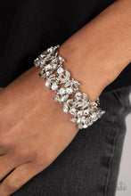 Load image into Gallery viewer, Feathered Finesse - White (Gems) Bracelet
