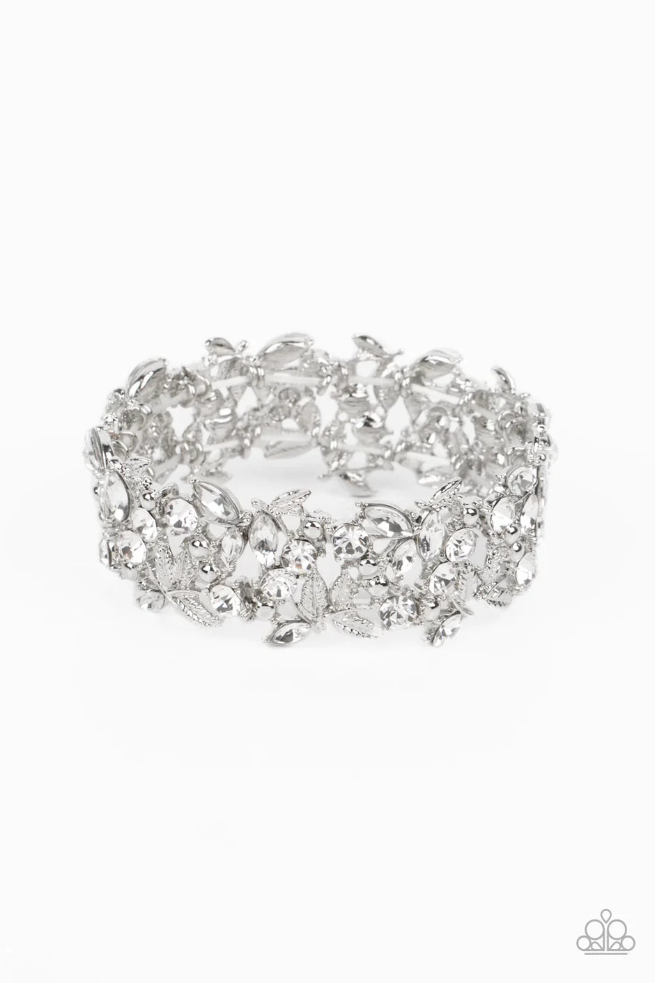 Feathered Finesse - White (Gems) Bracelet