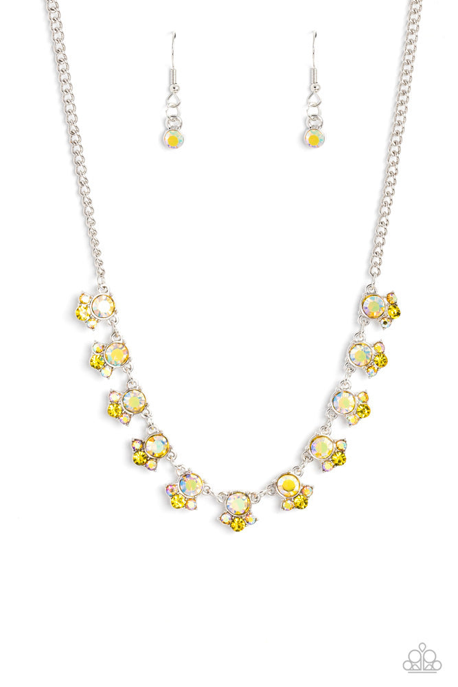 Tabloid Treasure - Yellow (Iridescent) Necklace