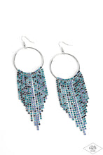 Load image into Gallery viewer, Steamlined Shimmer -Blue (Rhinestone) Earring
